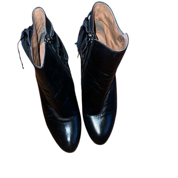 Halogen Black Leather Booties Size 9 M - Picture 1 of 8